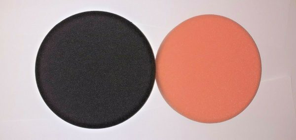 2-X-COMPOUND-POLISHING-BUFFING-HEADS-1X-BLACK-1X-ORANGE-VELGRO-150MM-X-30MM-293562091754